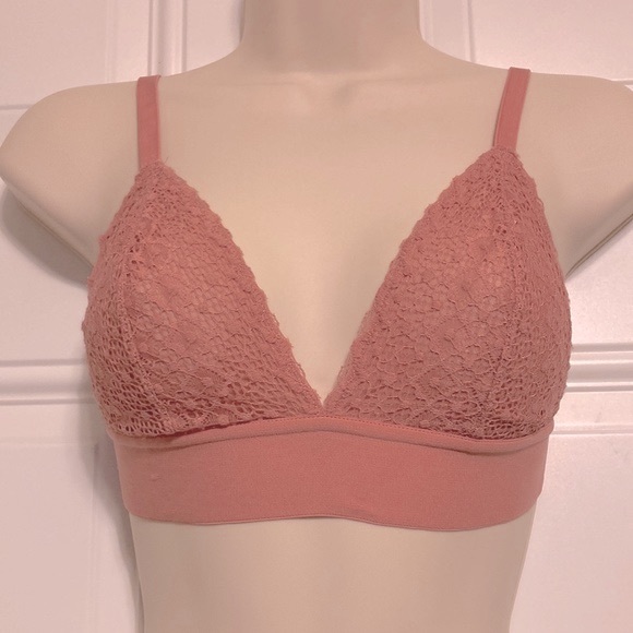 LIVELY Lace Bralette Dusty Rose Pink in Shell Bralette Size Small - Picture 4 of 13